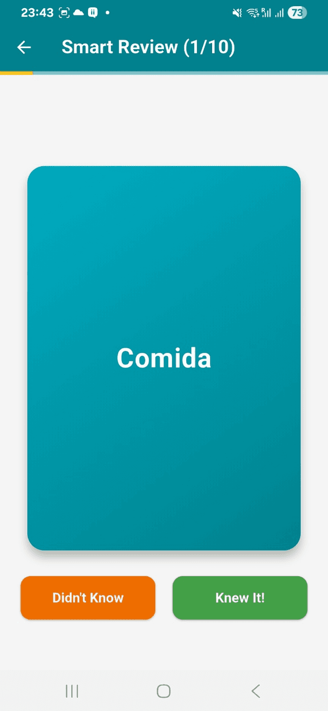 Review front of card